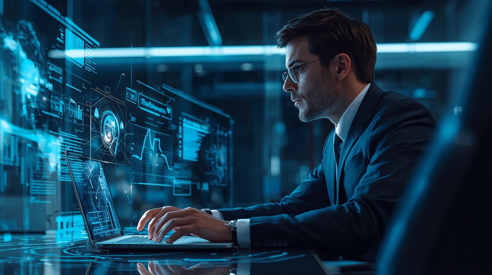 periodista utilizando herramientas de inteligencia artificial